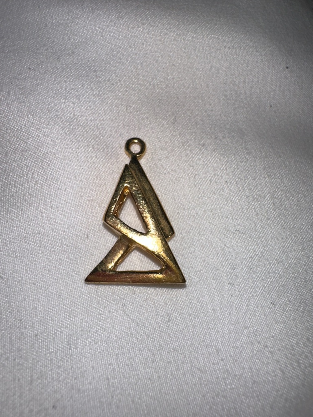 Geometric Gold Triangle Pendant